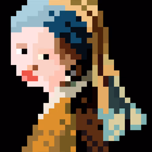 Girl With Pixel Earing