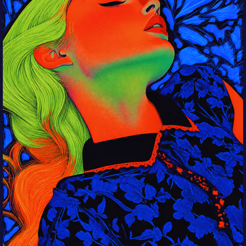Blue Dress, Neon Dreams