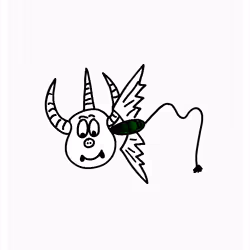 Thoughtful Three Horned Harpik