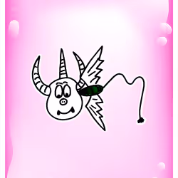 Thoughtful Three Horned Harpik