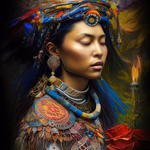 Young Shaman Woman - Altered Perception 02