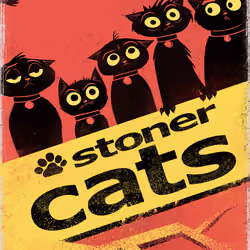 #355 90's Stoner Cats Poster