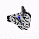 Zebra head w/ blue eyes
