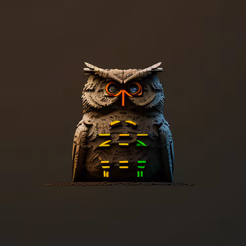 Ascii Owls 3d