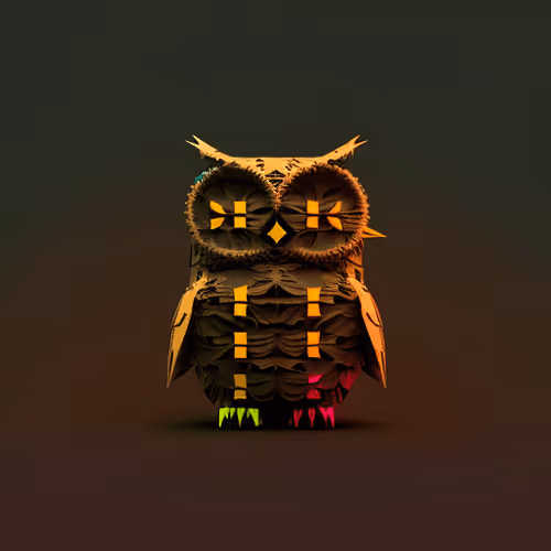 Ascii Owls 3d