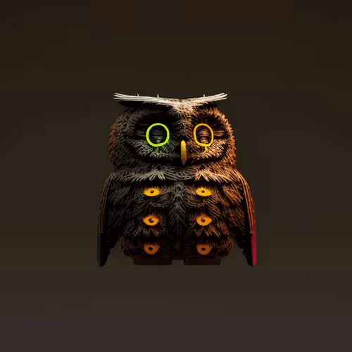 Ascii Owls 3d