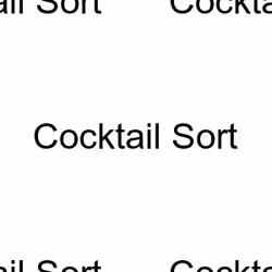 Cocktail Sort