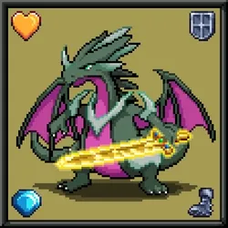 CryptoBeasts Dragoon #9090