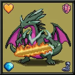 CryptoBeasts Dragoon #7090