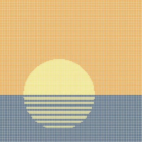 Stipple Sunsets #13