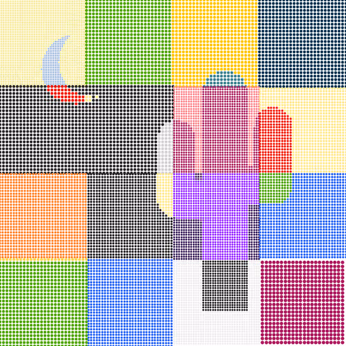 Patchwork Saguaros #34