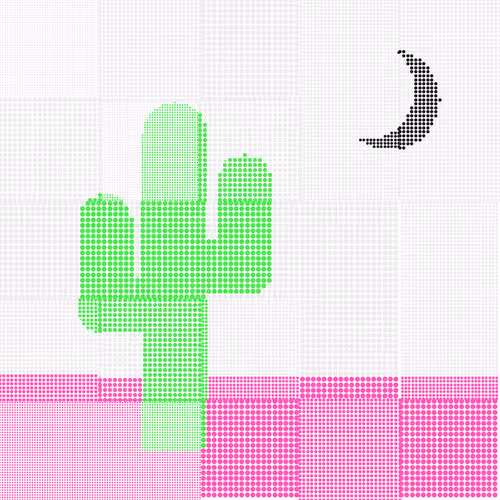Patchwork Saguaros #50