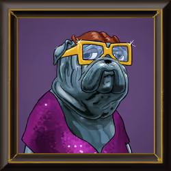Mrs. Sansa Chompe, the Silver Pug