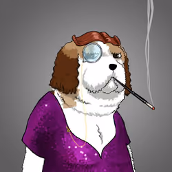 Mrs. Squat Barkington, the Poodle