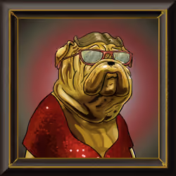 Mrs. Pookie Lick, the Golden Pug