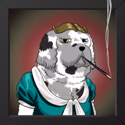Mrs. Ladybug Puppington, the Dapper Poodle
