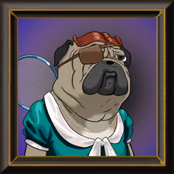 Mrs. Lucy Lu Buttsniffe, the Pug