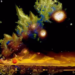fractal colors in space