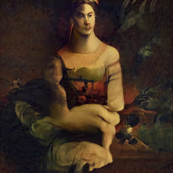 portrait of mona lisa vito, fiancé of vincent gambini