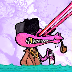 Pixelated Ganja Gators #1986