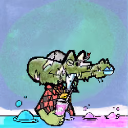 Pixelated Ganja Gators #1867