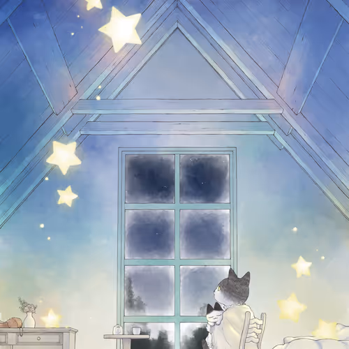 Cat watching the stars