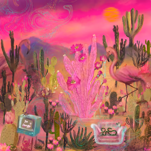 Pink cactus
