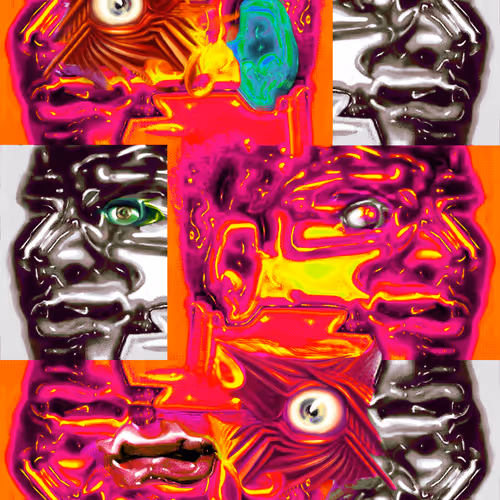 TOTEM Bicéphale Collection (ww3) Hiding Lilliput #001B.4 - Série Digital(e) Portrait