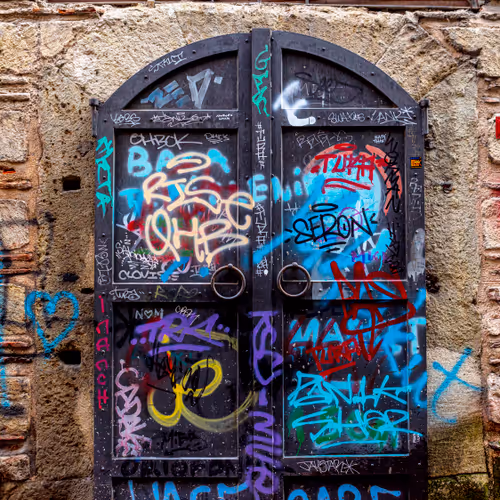 Door Graffiti #1: HACF CARE