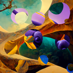 Holes in reality. Purple