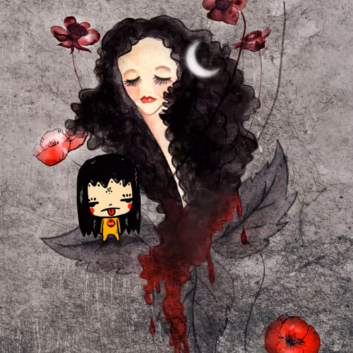 Kiku with Flo 2022 BlackentheRed X KIKU’S WORLD by SABET