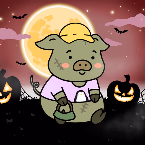 Zombie Piggie Palz #316 - Pingu