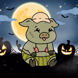 Zombie Piggie Palz #147 - Watermelon Wendy