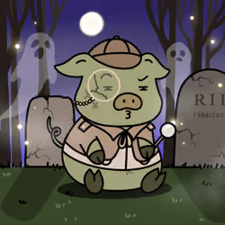 Zombie Piggie Palz #3 - Sherhog Holmes