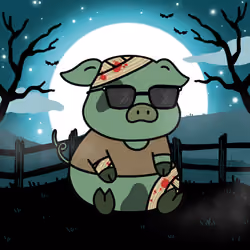 Zombie Piggie Palz #384 - Private Dan