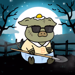 Zombie Piggie Palz #120 - Bitcoin Barry