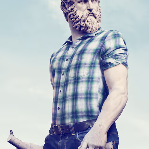 Hipsters In Stone Ii By Leo Caillard