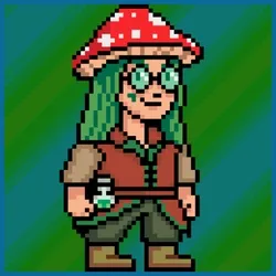 PIXEL TRIP — Full Specs Witch Mushroom Hat #2697