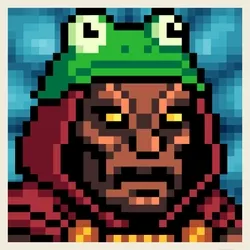 PIXEL TRIP — Hooded Doom Frog Hat #762