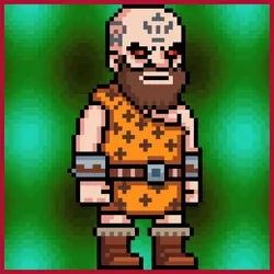 PIXEL TRIP — Full Cave Man Bald #63