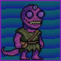 PIXEL TRIP — Full Bog Lizard Purple Eye #881