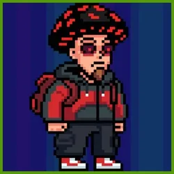 PIXEL TRIP — Full Mushroom Dude Dark #2851