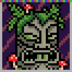 PIXEL TRIP — Tiki Mask Mushroom #182