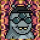 PIXEL TRIP — Teal Monster Glasses #1996
