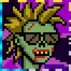 PIXEL TRIP — Neon Mohawk Zombie #3436