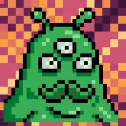 PIXEL TRIP — Pink Trilobe Mustache #2417
