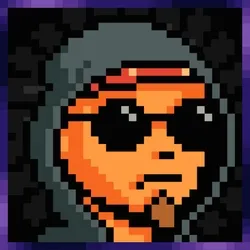 PIXEL TRIP — Bandana Biker Hoodie #179