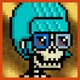 PIXEL TRIP — Anaglyph Woman Skull #1325