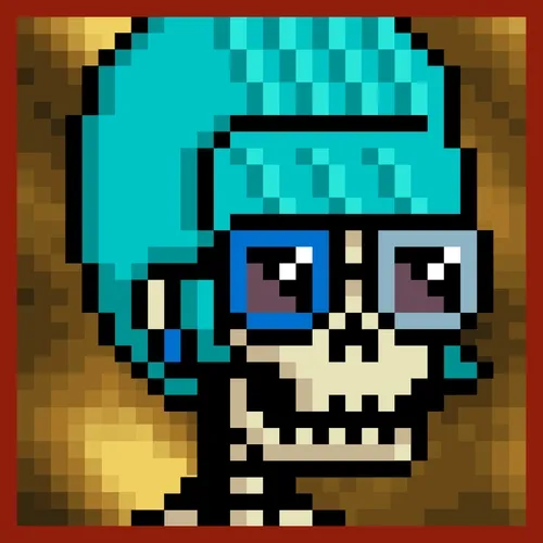 PIXEL TRIP — Anaglyph Woman Skull #1325