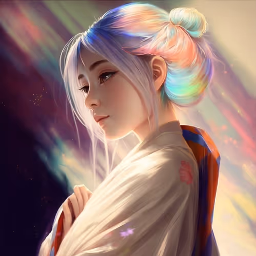 Rainbow Hair Girl